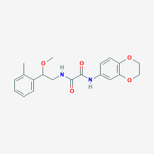 molecular formula C20H22N2O5 B2565347 N1-(2,3-二氢苯并[b][1,4]二噁英-6-基)-N2-(2-甲氧基-2-(邻甲苯基)乙基)草酰胺 CAS No. 1704665-32-6