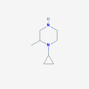 molecular formula C8H16N2 B2565353 1-Cyclopropyl-2-methylpiperazine CAS No. 1226290-91-0