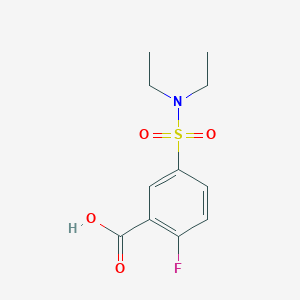 molecular formula C11H14FNO4S B2565356 5-[(二乙氨基)磺酰基]-2-氟苯甲酸 CAS No. 61953-39-7