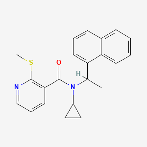 N-cyclopropyl-2-(methylsulfanyl)-N-[1-(naphthalen-1-yl)ethyl]pyridine-3-carboxamide