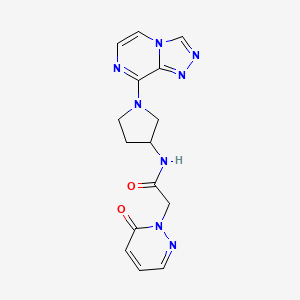 N-(1-([1,2,4]triazolo[4,3-a]pyrazin-8-yl)pyrrolidin-3-yl)-2-(6-oxopyridazin-1(6H)-yl)acetamide