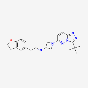 molecular formula C23H30N6O B2565361 1-{3-tert-butyl-[1,2,4]triazolo[4,3-b]pyridazin-6-yl}-N-[2-(2,3-dihydro-1-benzofuran-5-yl)ethyl]-N-methylazetidin-3-amine CAS No. 2199979-75-2