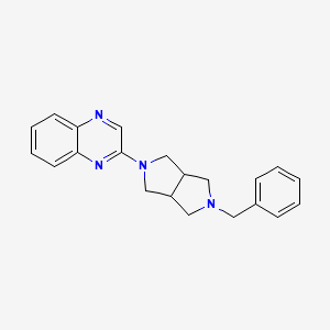 molecular formula C21H22N4 B2565362 2-(2-Benzyl-1,3,3a,4,6,6a-hexahydropyrrolo[3,4-c]pyrrol-5-yl)quinoxaline CAS No. 2380188-39-4