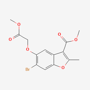 Methyl 6-bromo-5-(2-methoxy-2-oxoethoxy)-2-methyl-1-benzofuran-3-carboxylate