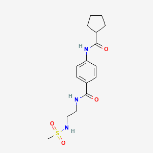 4-(cyclopentanecarboxamido)-N-(2-(methylsulfonamido)ethyl)benzamide
