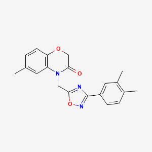 4-{[3-(3,4-dimethylphenyl)-1,2,4-oxadiazol-5-yl]methyl}-6-methyl-2H-1,4-benzoxazin-3(4H)-one