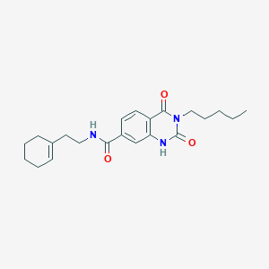 N-(2-(cyclohex-1-en-1-yl)ethyl)-2,4-dioxo-3-pentyl-1,2,3,4-tetrahydroquinazoline-7-carboxamide