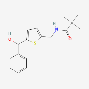 N-((5-(hydroxy(phenyl)methyl)thiophen-2-yl)methyl)pivalamide