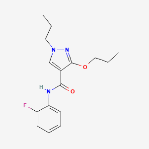 molecular formula C16H20FN3O2 B2565383 N-(2-fluorophenyl)-3-propoxy-1-propyl-1H-pyrazole-4-carboxamide CAS No. 1013765-49-5