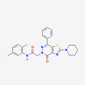 N-(2,5-dimethylphenyl)-2-(4-oxo-7-phenyl-2-(piperidin-1-yl)thiazolo[4,5-d]pyridazin-5(4H)-yl)acetamide