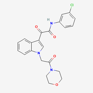 molecular formula C22H20ClN3O4 B2565391 N-(3-chlorophenyl)-2-(1-(2-morpholino-2-oxoethyl)-1H-indol-3-yl)-2-oxoacetamide CAS No. 872857-23-3