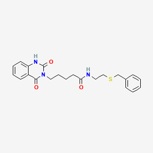 N-(2-benzylsulfanylethyl)-5-(2,4-dioxo-1H-quinazolin-3-yl)pentanamide