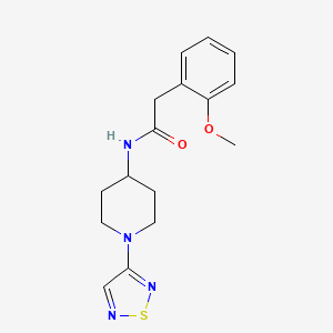 molecular formula C16H20N4O2S B2565402 N-(1-(1,2,5-thiadiazol-3-yl)piperidin-4-yl)-2-(2-methoxyphenyl)acetamide CAS No. 2034458-06-3