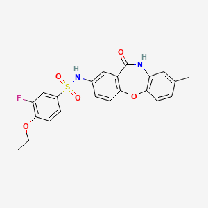 4-ethoxy-3-fluoro-N-(8-methyl-11-oxo-10,11-dihydrodibenzo[b,f][1,4]oxazepin-2-yl)benzenesulfonamide