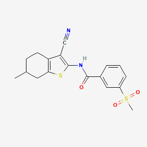 N-(3-cyano-6-methyl-4,5,6,7-tetrahydrobenzo[b]thiophen-2-yl)-3-(methylsulfonyl)benzamide