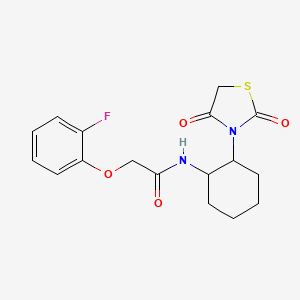molecular formula C17H19FN2O4S B2565455 N-(2-(2,4-dioxothiazolidin-3-yl)cyclohexyl)-2-(2-fluorophenoxy)acetamide CAS No. 1206994-46-8