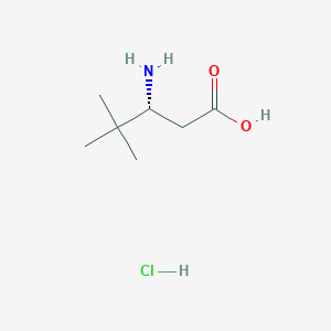 molecular formula C7H16ClNO2 B2565456 (3R)-3-氨基-4,4-二甲基戊酸盐酸盐 CAS No. 2171207-11-5