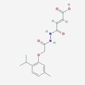 molecular formula C16H20N2O5 B256546 (E)-4-(2-(2-(2-isopropyl-5-methylphenoxy)acetyl)hydrazinyl)-4-oxobut-2-enoic acid 
