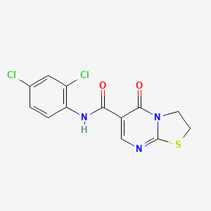 molecular formula C13H9Cl2N3O2S B2565460 N-(2,4-dichlorophenyl)-5-oxo-3,5-dihydro-2H-thiazolo[3,2-a]pyrimidine-6-carboxamide CAS No. 532965-66-5