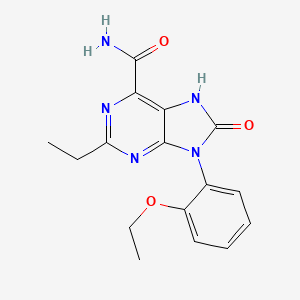 molecular formula C16H17N5O3 B2565480 9-(2-ethoxyphenyl)-2-ethyl-8-oxo-8,9-dihydro-7H-purine-6-carboxamide CAS No. 900010-88-0