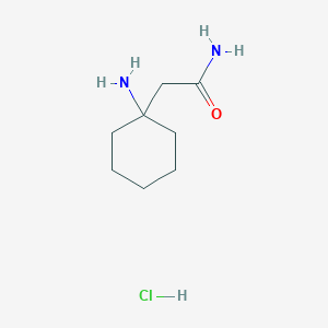 molecular formula C8H17ClN2O B2565492 2-(1-Aminocyclohexyl)acetamide hydrochloride CAS No. 2138020-85-4
