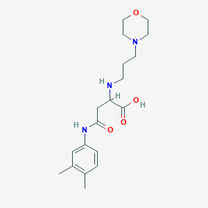 molecular formula C19H29N3O4 B2565496 4-((3,4-Dimethylphenyl)amino)-2-((3-morpholinopropyl)amino)-4-oxobutanoic acid CAS No. 1096491-62-1