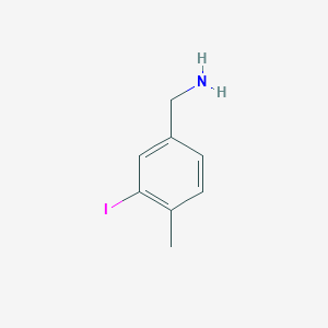molecular formula C8H10IN B2565508 (3-Iodo-4-methylphenyl)methanamine CAS No. 1261794-25-5