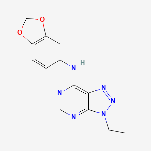 molecular formula C13H12N6O2 B2565515 N-(1,3-benzodioxol-5-yl)-3-ethyltriazolo[4,5-d]pyrimidin-7-amine CAS No. 899978-96-2