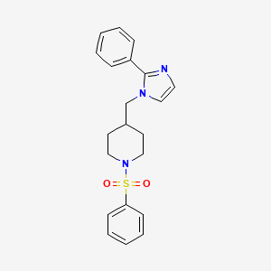 4-((2-phenyl-1H-imidazol-1-yl)methyl)-1-(phenylsulfonyl)piperidine