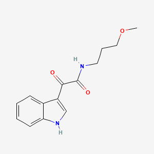molecular formula C14H16N2O3 B2565545 2-(1H-indol-3-yl)-N-(3-methoxypropyl)-2-oxoacetamide CAS No. 696607-03-1