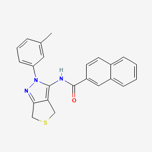molecular formula C23H19N3OS B2565546 N-[2-(3-methylphenyl)-4,6-dihydrothieno[3,4-c]pyrazol-3-yl]naphthalene-2-carboxamide CAS No. 391866-40-3