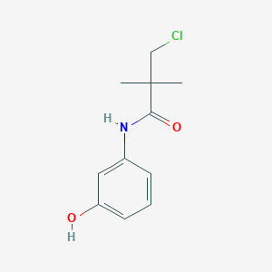 molecular formula C11H14ClNO2 B2565563 3-chloro-N-(3-hydroxyphenyl)-2,2-dimethylpropanamide CAS No. 303986-05-2