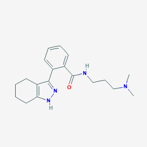 molecular formula C19H26N4O B256557 N-(3-(dimethylamino)propyl)-2-(4,5,6,7-tetrahydro-2H-indazol-3-yl)benzamide 