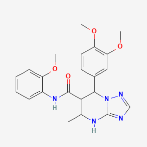 7-(3,4-dimethoxyphenyl)-N-(2-methoxyphenyl)-5-methyl-4,5,6,7-tetrahydro-[1,2,4]triazolo[1,5-a]pyrimidine-6-carboxamide