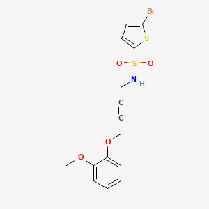 5-bromo-N-(4-(2-methoxyphenoxy)but-2-yn-1-yl)thiophene-2-sulfonamide