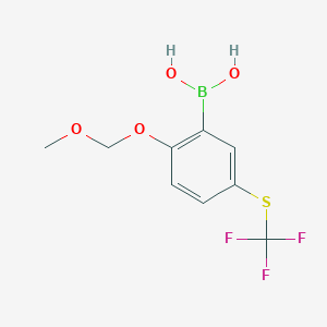 molecular formula C9H10BF3O4S B2565594 2-(Methoxymethoxy)-5-(trifluoromethylthio)phenylboronic acid CAS No. 2096331-78-9