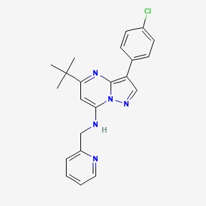 5-tert-butyl-3-(4-chlorophenyl)-N-(2-pyridinylmethyl)-7-pyrazolo[1,5-a]pyrimidinamine