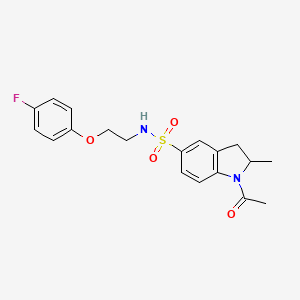 1-acetyl-N-(2-(4-fluorophenoxy)ethyl)-2-methylindoline-5-sulfonamide