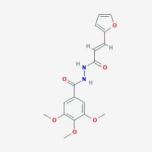 molecular formula C17H18N2O6 B256561 N'-[3-(2-furyl)acryloyl]-3,4,5-trimethoxybenzohydrazide 