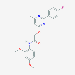 molecular formula C21H20FN3O4 B2565616 N-(2,3-dihydro-1,4-benzodioxin-6-yl)-2-[3-(4-fluorophenyl)-7-oxoisothiazolo[4,5-d]pyrimidin-6(7H)-yl]acetamide CAS No. 1251582-64-5