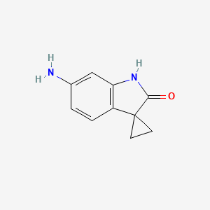 molecular formula C10H10N2O B2565620 6'-Aminospiro[cyclopropane-1,3'-indolin]-2'-one CAS No. 811803-24-4