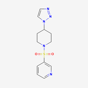 3-((4-(1H-1,2,3-triazol-1-yl)piperidin-1-yl)sulfonyl)pyridine