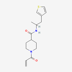 molecular formula C16H22N2O2S B2565627 1-Prop-2-enoyl-N-(1-thiophen-3-ylpropan-2-yl)piperidine-4-carboxamide CAS No. 2361883-69-2