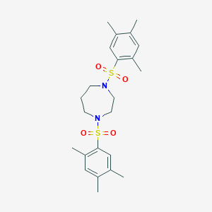 molecular formula C23H32N2O4S2 B256564 1,4-Bis[(2,4,5-trimethylphenyl)sulfonyl]-1,4-diazepane 