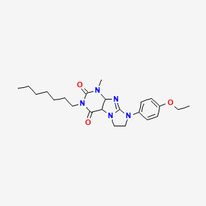 8-(4-ethoxyphenyl)-3-heptyl-1-methyl-1H,2H,3H,4H,6H,7H,8H-imidazo[1,2-g]purine-2,4-dione