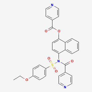 molecular formula C30H23N3O6S B2565649 [4-[(4-ethoxyphenyl)sulfonyl-(pyridine-4-carbonyl)amino]naphthalen-1-yl] Pyridine-4-carboxylate CAS No. 518317-88-9