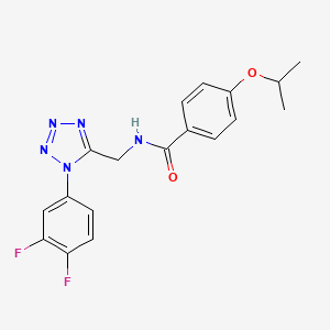 N-((1-(3,4-difluorophenyl)-1H-tetrazol-5-yl)methyl)-4-isopropoxybenzamide