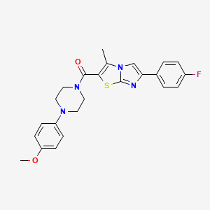 (6-(4-Fluorophenyl)-3-methylimidazo[2,1-b]thiazol-2-yl)(4-(4-methoxyphenyl)piperazin-1-yl)methanone