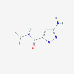 molecular formula C8H14N4O B2565675 3-amino-N-isopropyl-1-methyl-1H-pyrazole-5-carboxamide CAS No. 1378765-77-5
