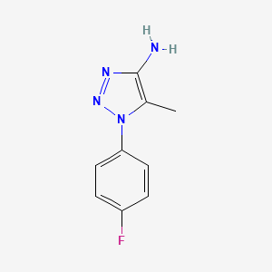 molecular formula C9H9FN4 B2565693 1-(4-fluorophenyl)-5-methyl-1H-1,2,3-triazol-4-amine CAS No. 1484531-72-7